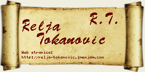 Relja Tokanović vizit kartica